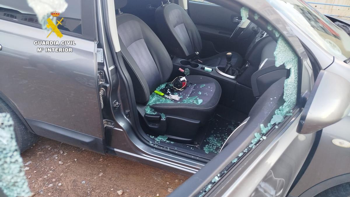 Uno de los vehículos afectados en Orpesa