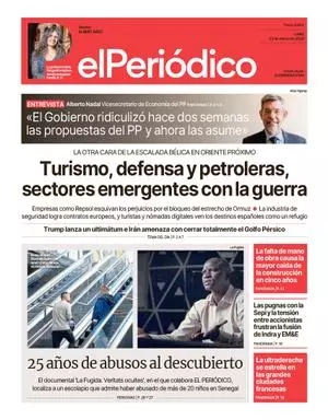 La portada de EL PERIÓDICO del 23 de marzo de 2026