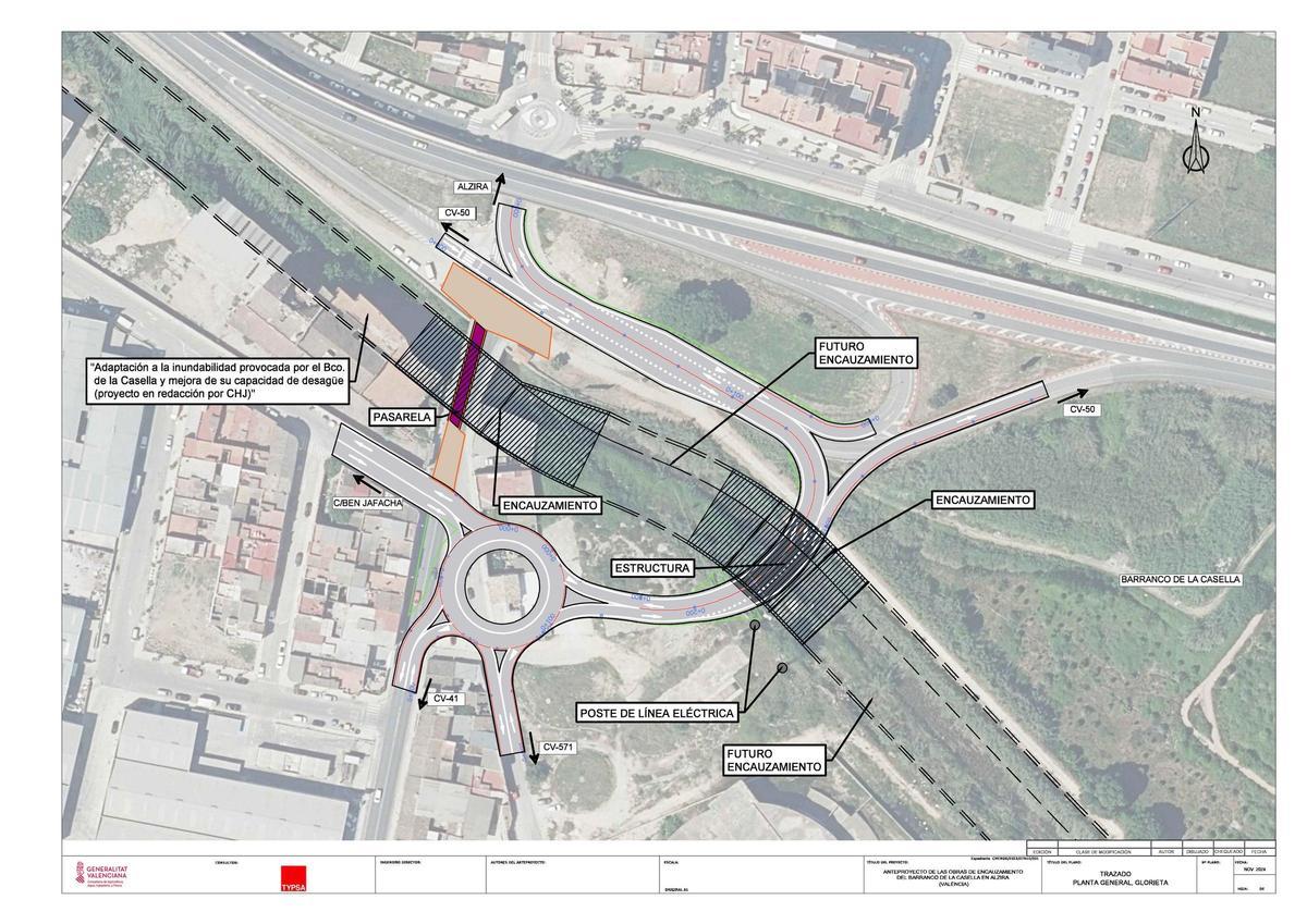 Croquis de la actuación completa con la fase dos.