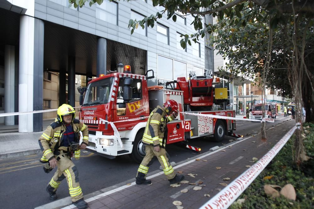 Incendio en un hotel de la Alameda en Valencia