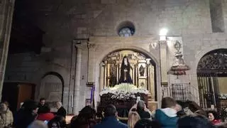 La Virgen de la Soledad, lista en San Juan para procesionar este Sábado Santo en Zamora
