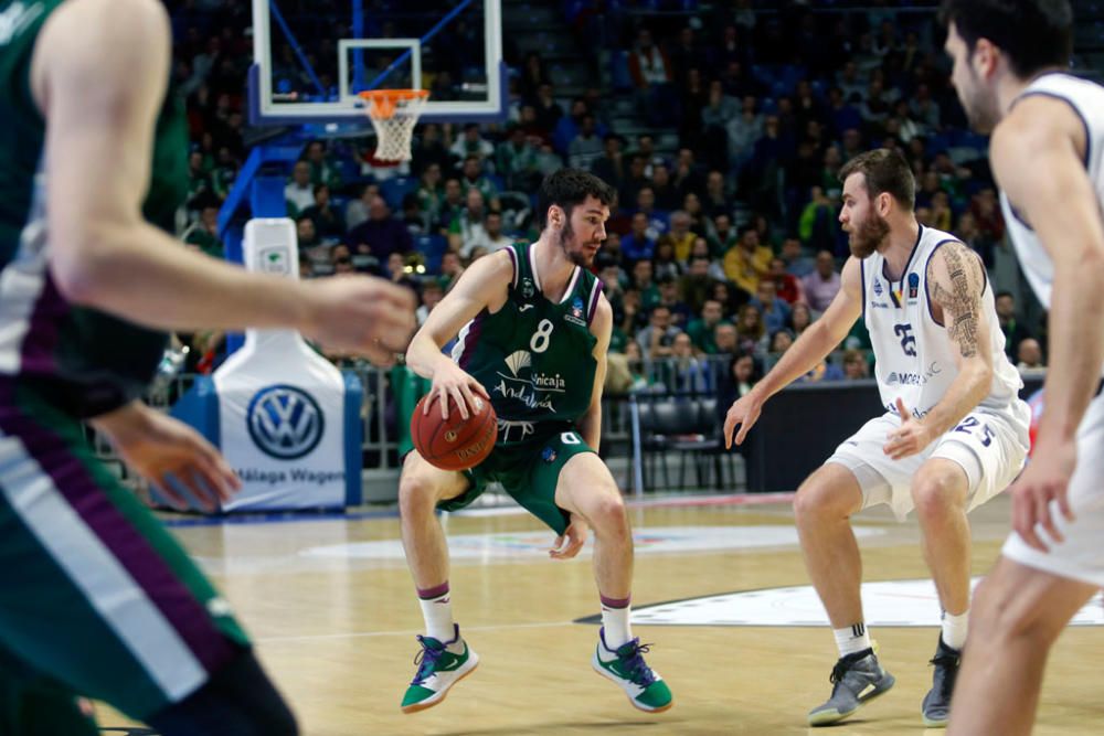 Alberto Díaz, Jaime Fernández y Rubén Guerrero aúpan al Unicaja en el último cuarto para sumar una nueva victoria europea ante el MoraBanc que deja a los verdes a un paso de los cuartos de final y con serias opciones de acabar campeón de grupo.