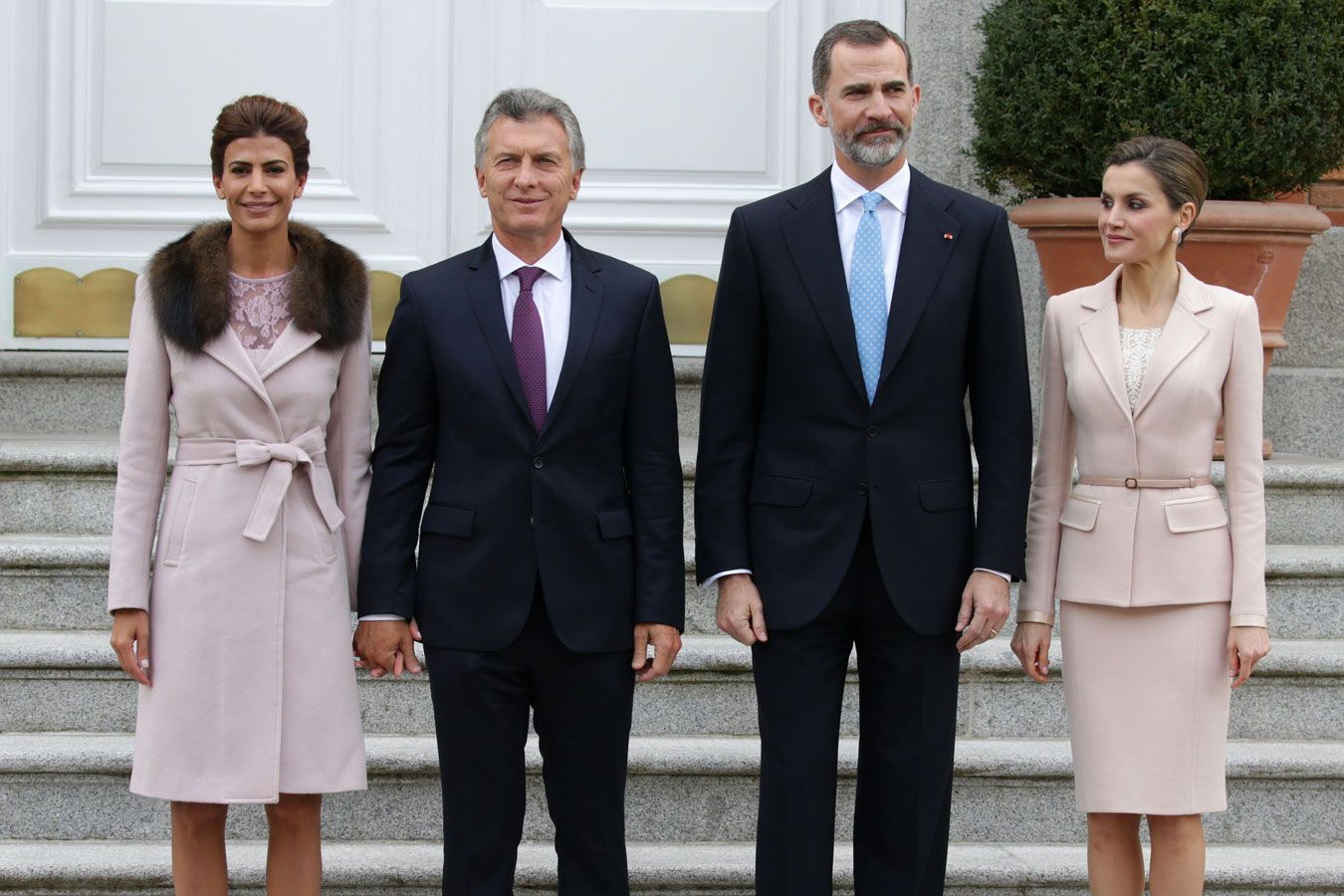 Los reyes de España junto al Presidente de Argentina y su mujer