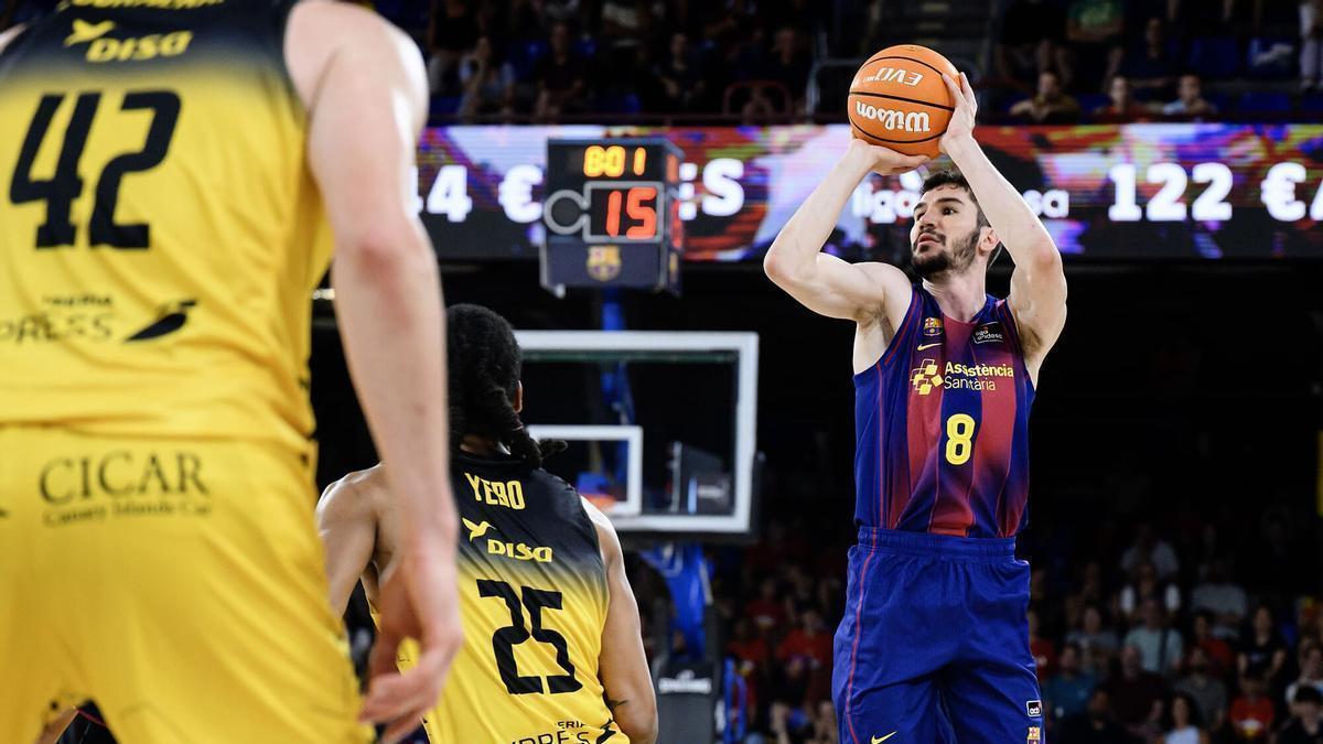 Brizuela, máximo anotador del primer partido de semifinales entre el Barcelona y La Laguna Tenerife.