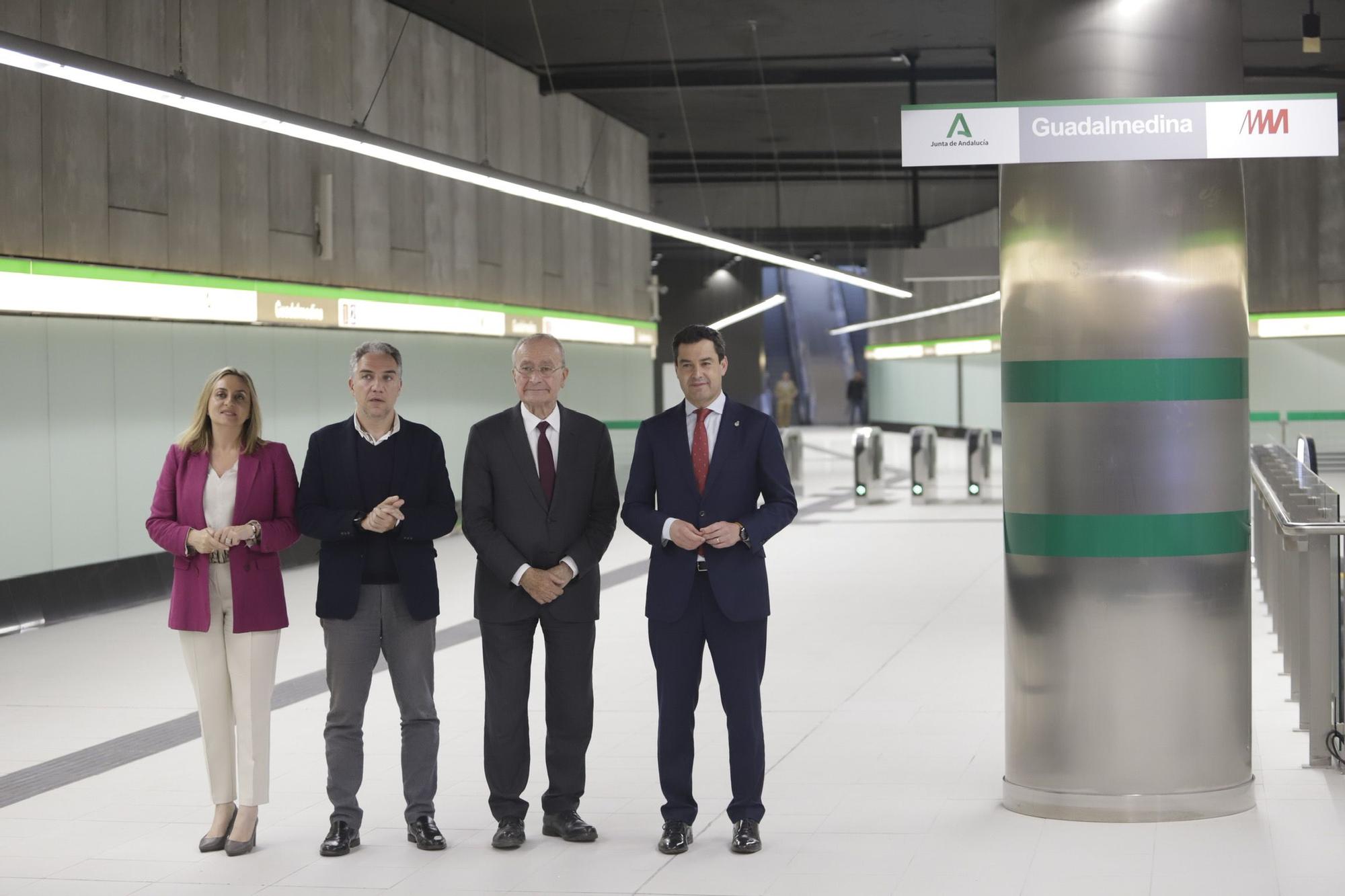 Inauguración de la estación Guadalmedina del metro de Málaga
