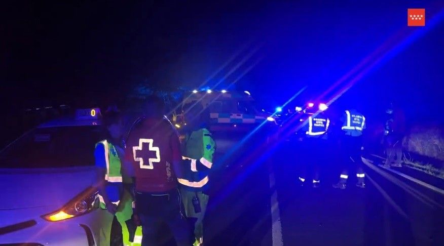 Accidente de moto en la M-601.