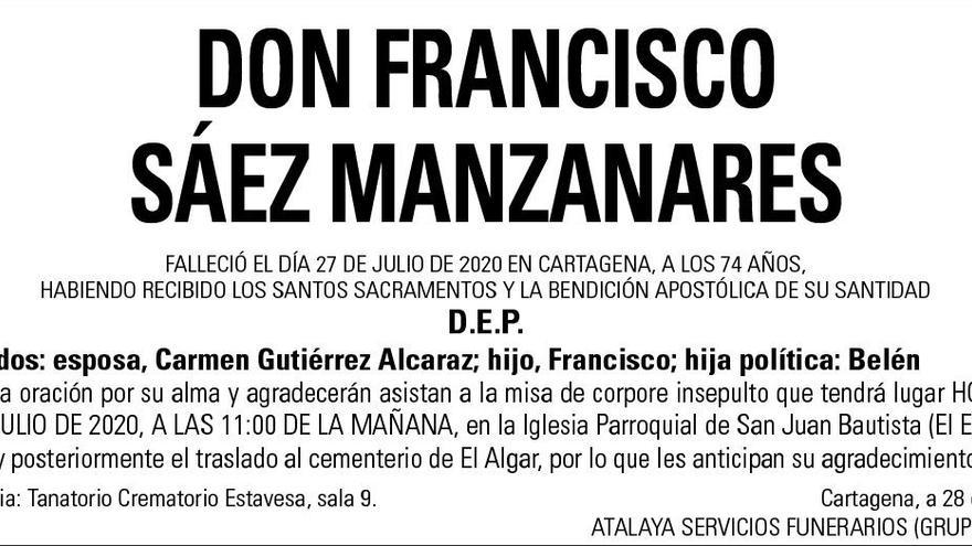 D. Francisco Sáez Manzanares