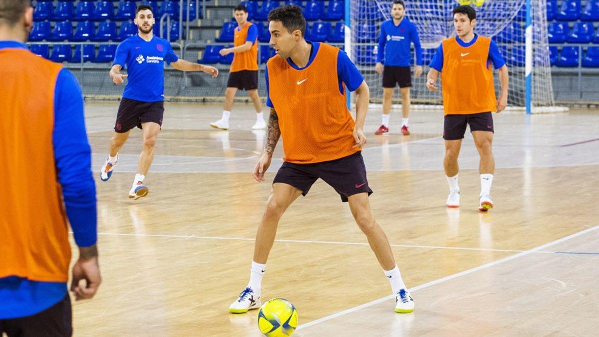 Aicardo, en el entrenamiento de este sábado en el Palau