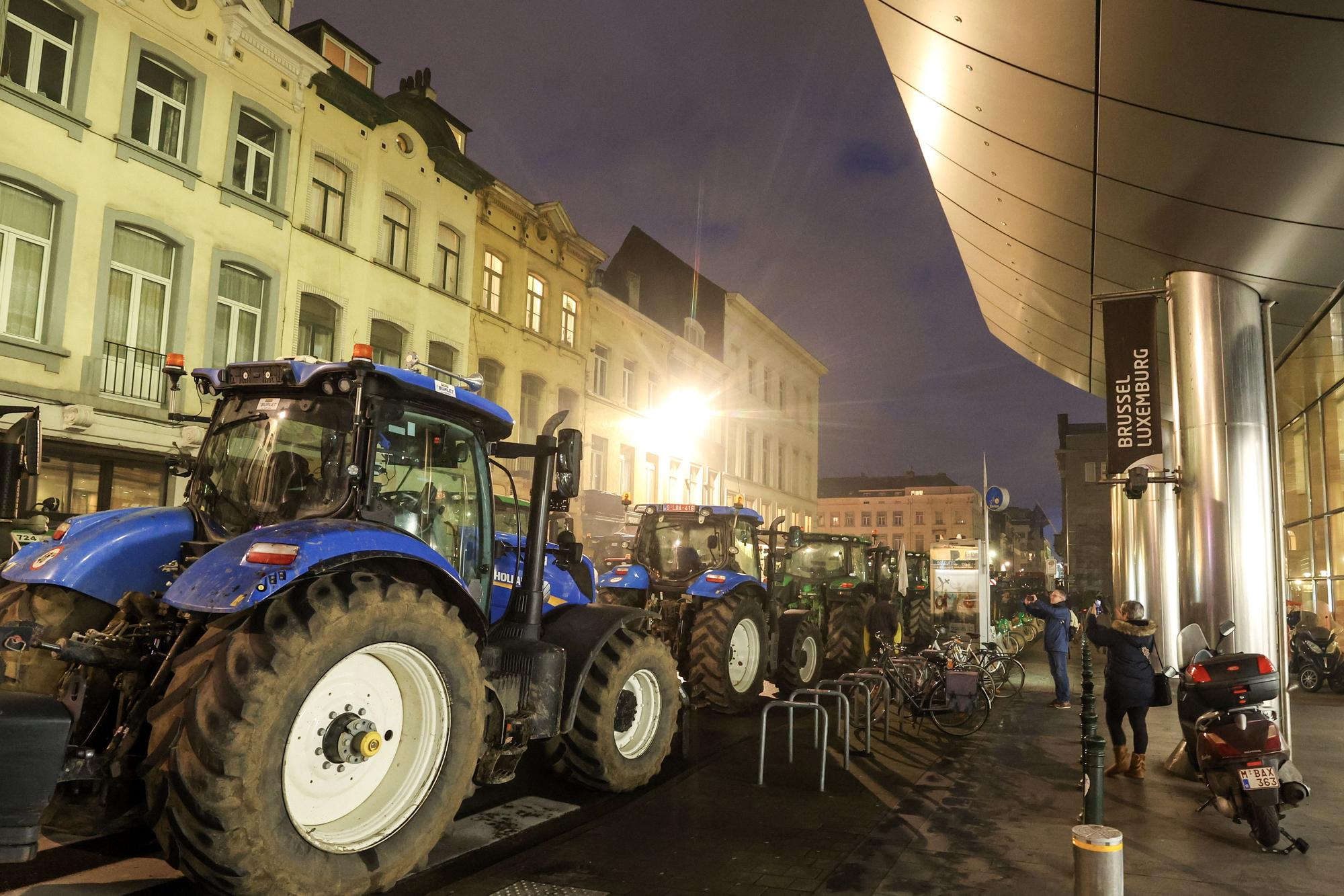 Farmers protest on the sidelines of the EU summit in Brussels