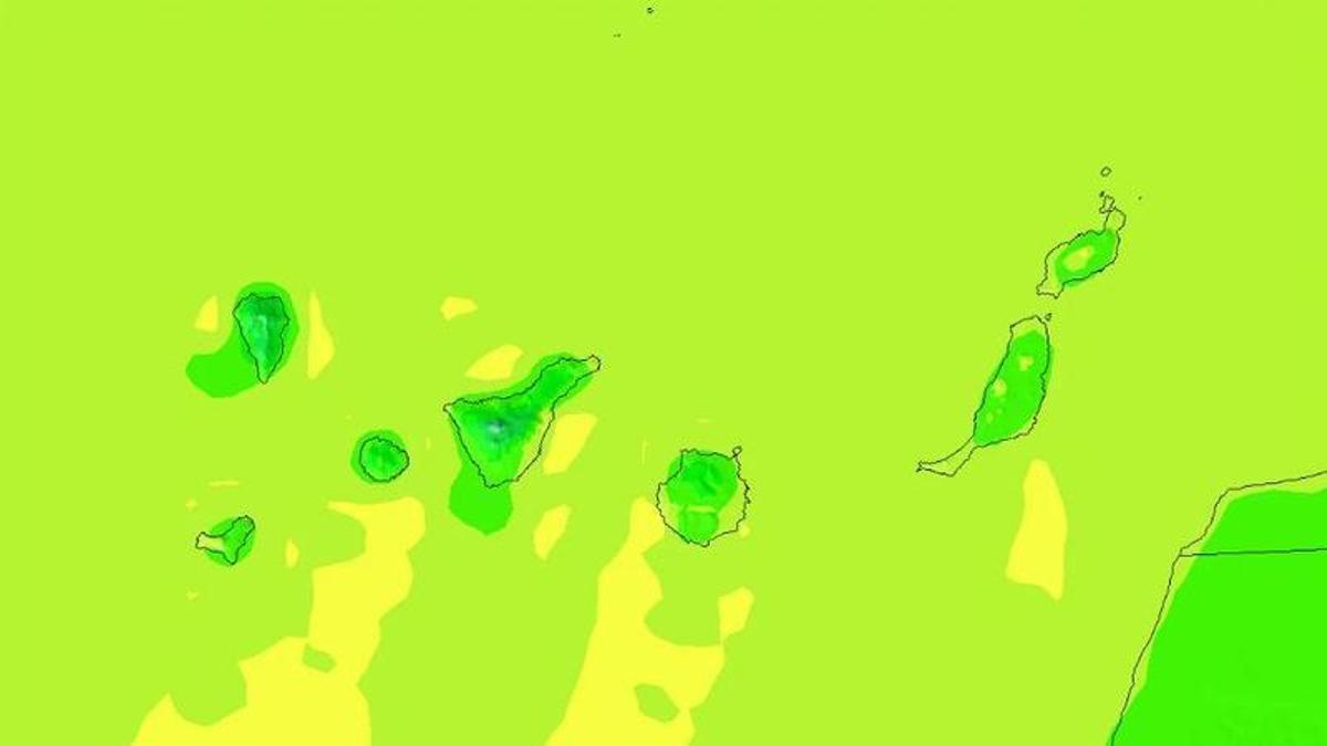 Previsión de temperaturas en Canarias este sábado