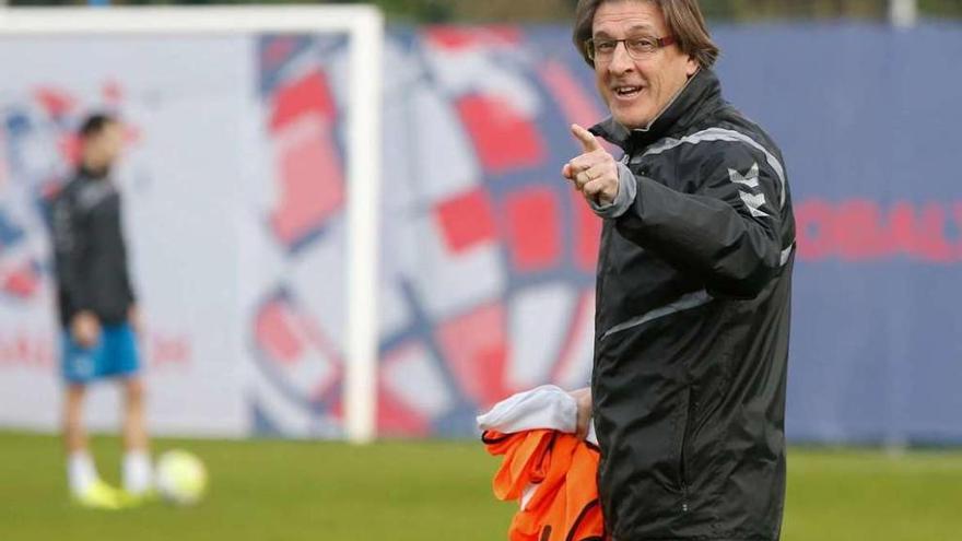 Sergio Egea, durante un entrenamiento esta semana en El Requexón.