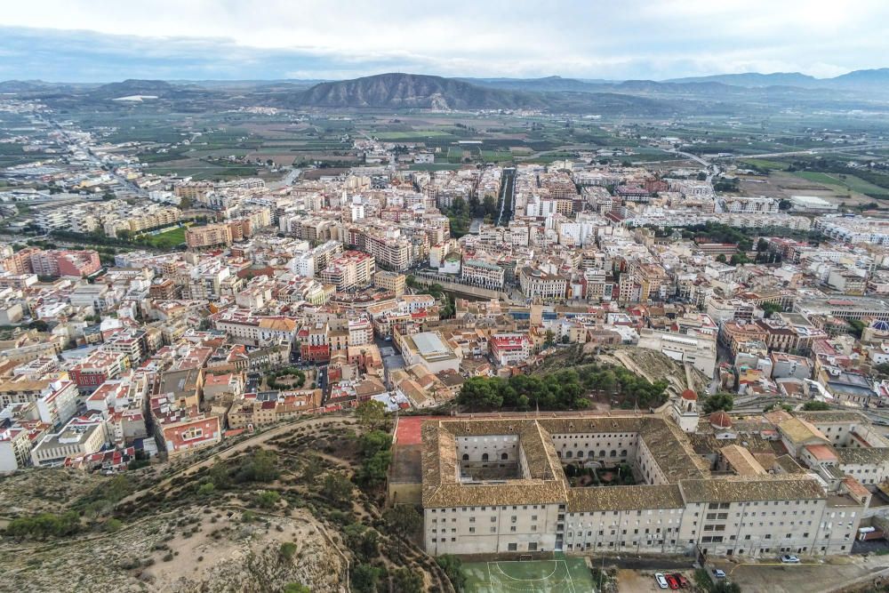 vistas de la ciudad de Orihuela que se pueden contemplar desde el mirador del seminario