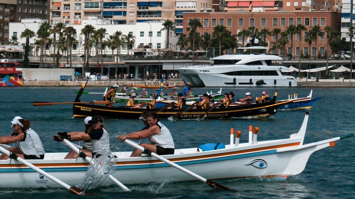 Imagen del GP Ciudad de Málaga, la penúltima prueba de las jábegas.