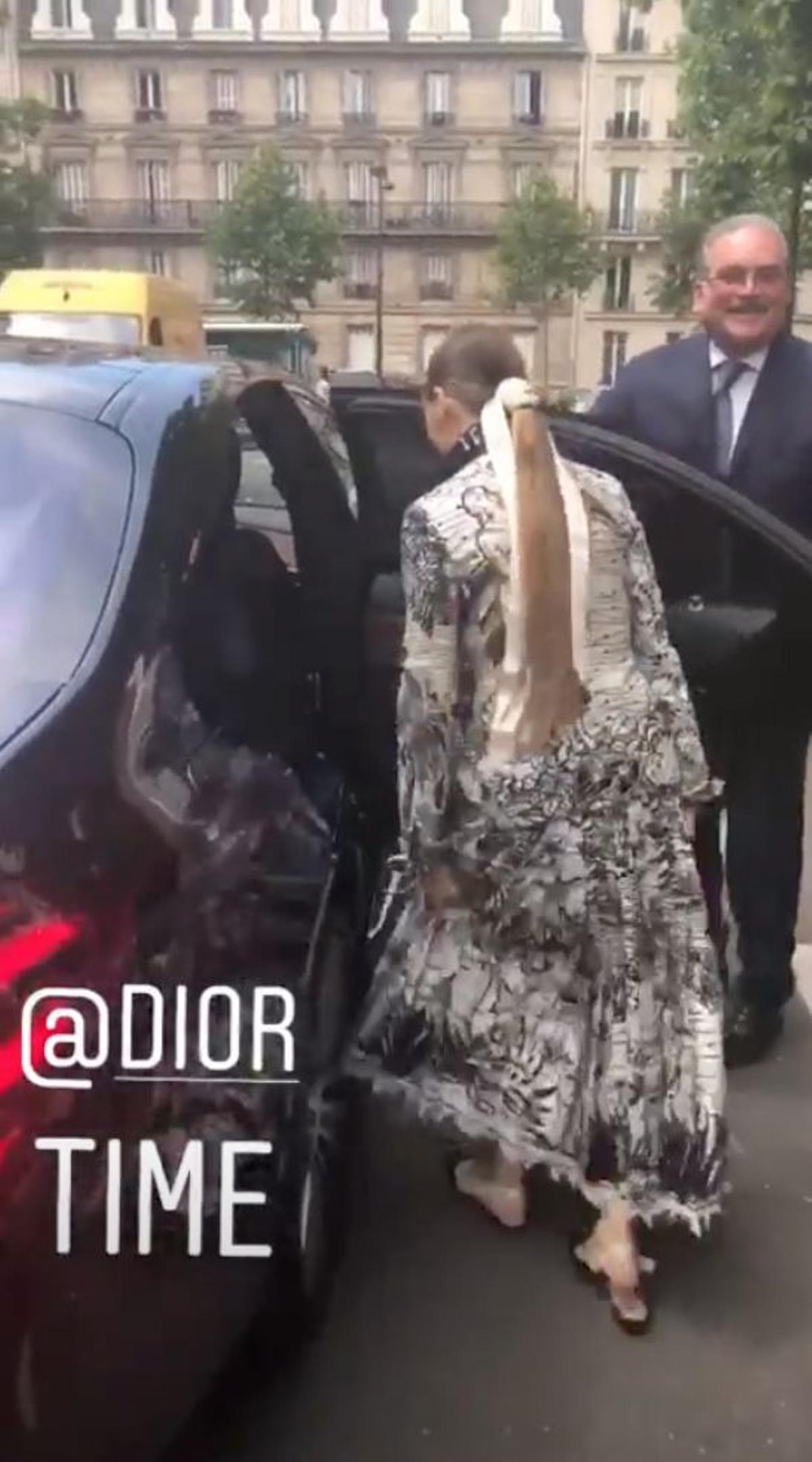 Peinado de Olivia Palermo en el desfile de Dior