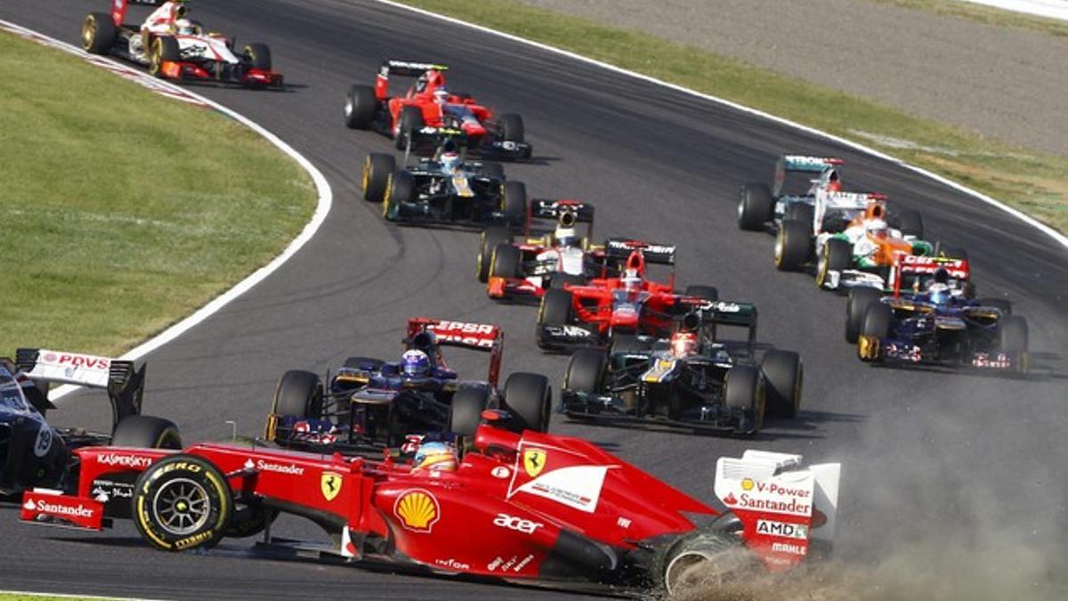 El monolaza de Alonso sale de la pista en Suzuka