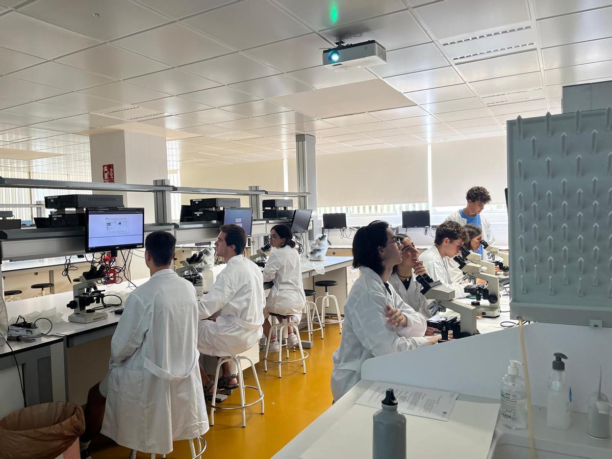 Los olímpicos practicando en el laboratorio de la UMA