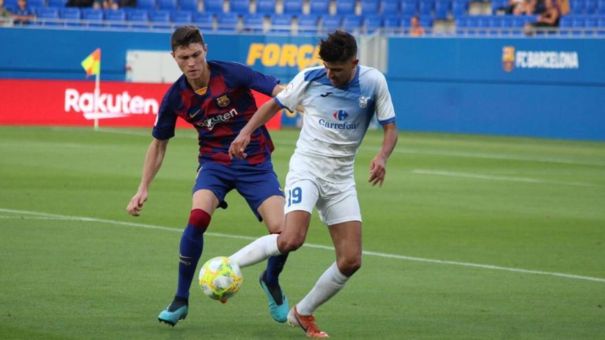 Moha Chabboura, en el duel davant el Barça B