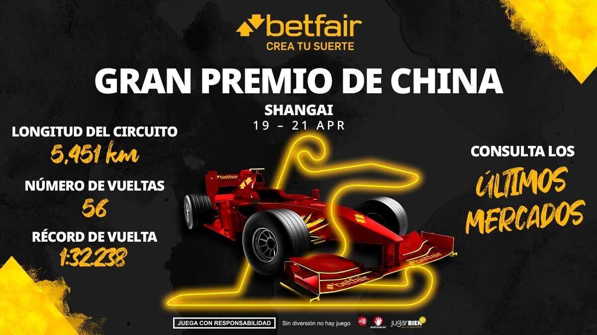 Apuestas F1 para el Gran Premio de China: victoria al sprint del 'Nano' a cuota 17.0