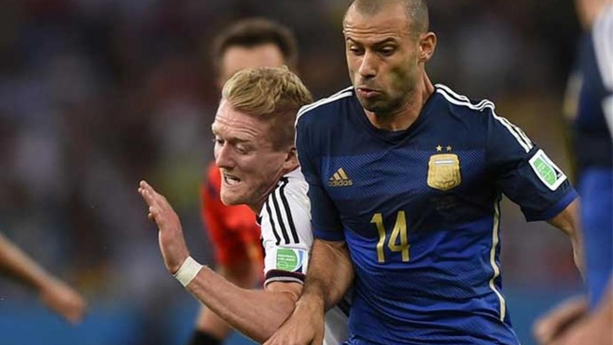 Javier Mascherano, en un partido de la selecció argentina