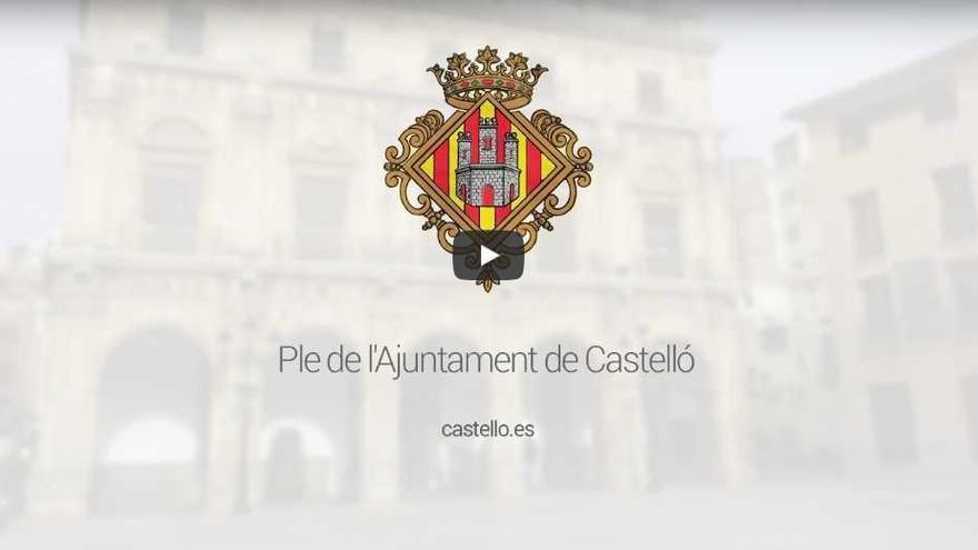 Siga en directo el pleno del Ayuntamiento de Castellón