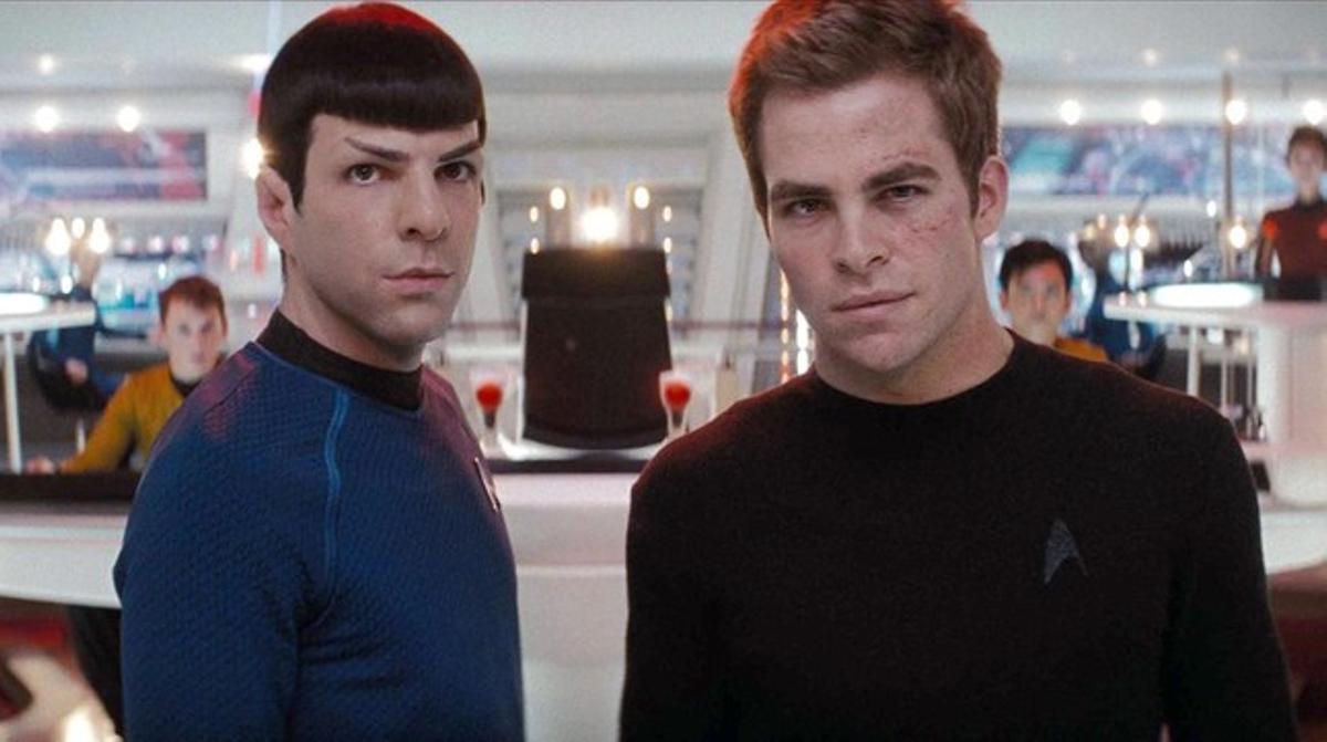 Zachary Quinto i Chris Pine en una escena del ’Star Trek’ de J. J. Abrams. Zachary Quinto i Chris Pine en una escena del ’Star Trek’ de J. J. Abrams.