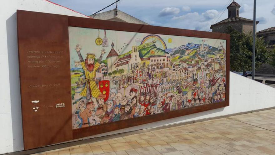 Calders estrena un mural il·lustrat per Pilarín Bayés