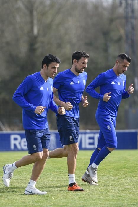 Entrenamiento del Oviedo en El Requexón