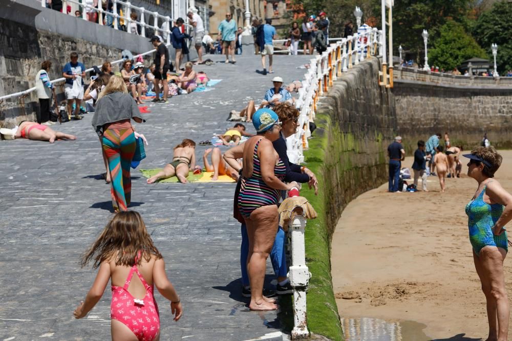 Sol y calor en Gijón