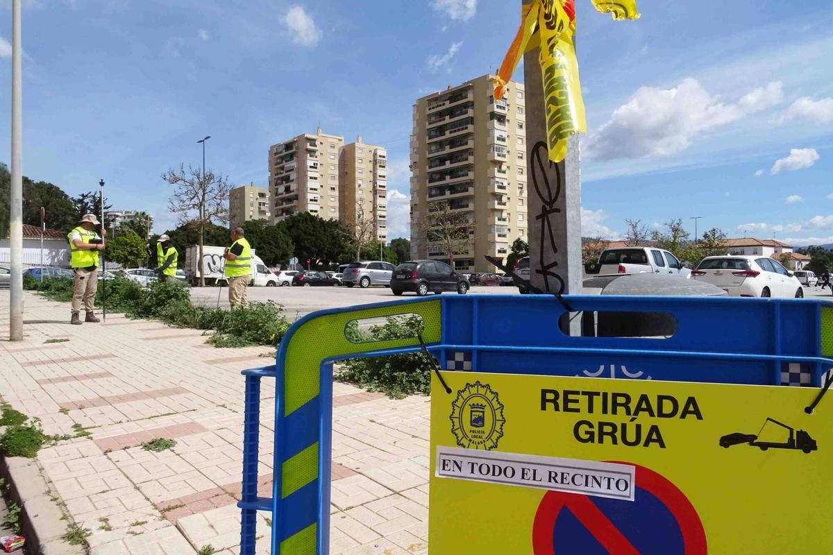 CaixaForum Málaga da su primer paso y borra más de 300 aparcamientos en Manuel Azaña