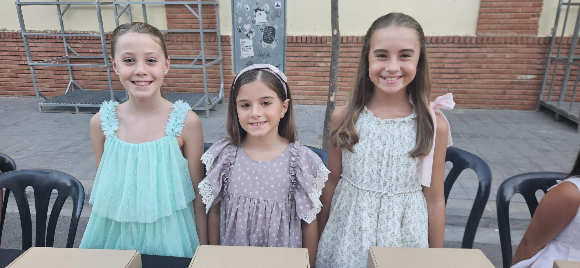 Candidatas a Fallera Mayor Infantil de València 2025 en la "punxà"
