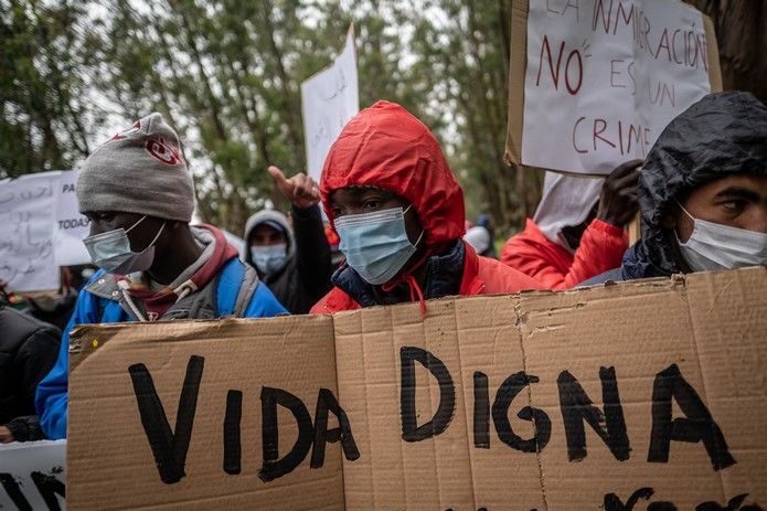 Manifestación en Tenerife contra las políticas migratorias