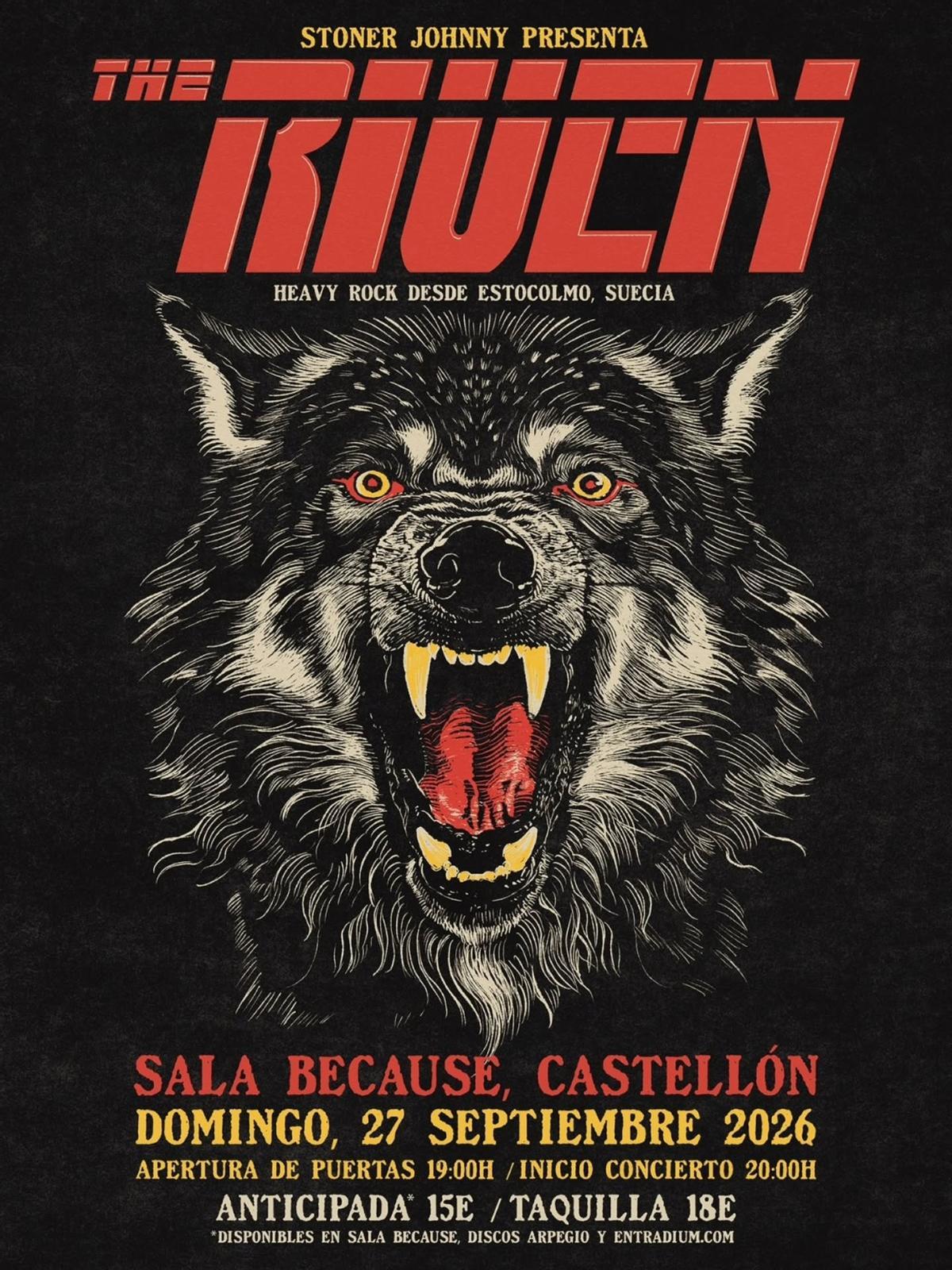Cartel del concierto de The Riven en Castelló.