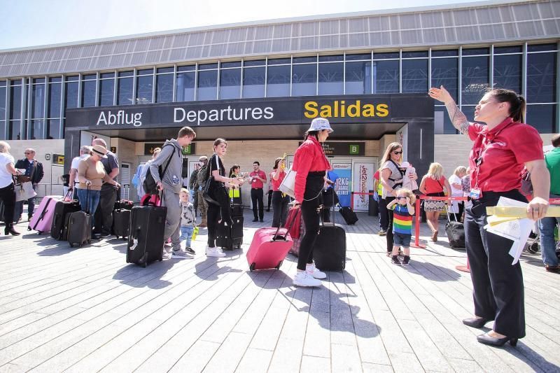 Situación en el aeropuerto de Tenerife Sur.