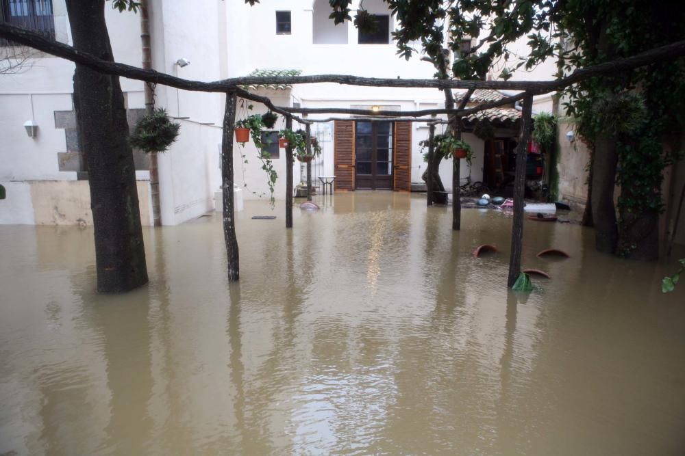 Inundacions pel temporal a Tossa de Mar