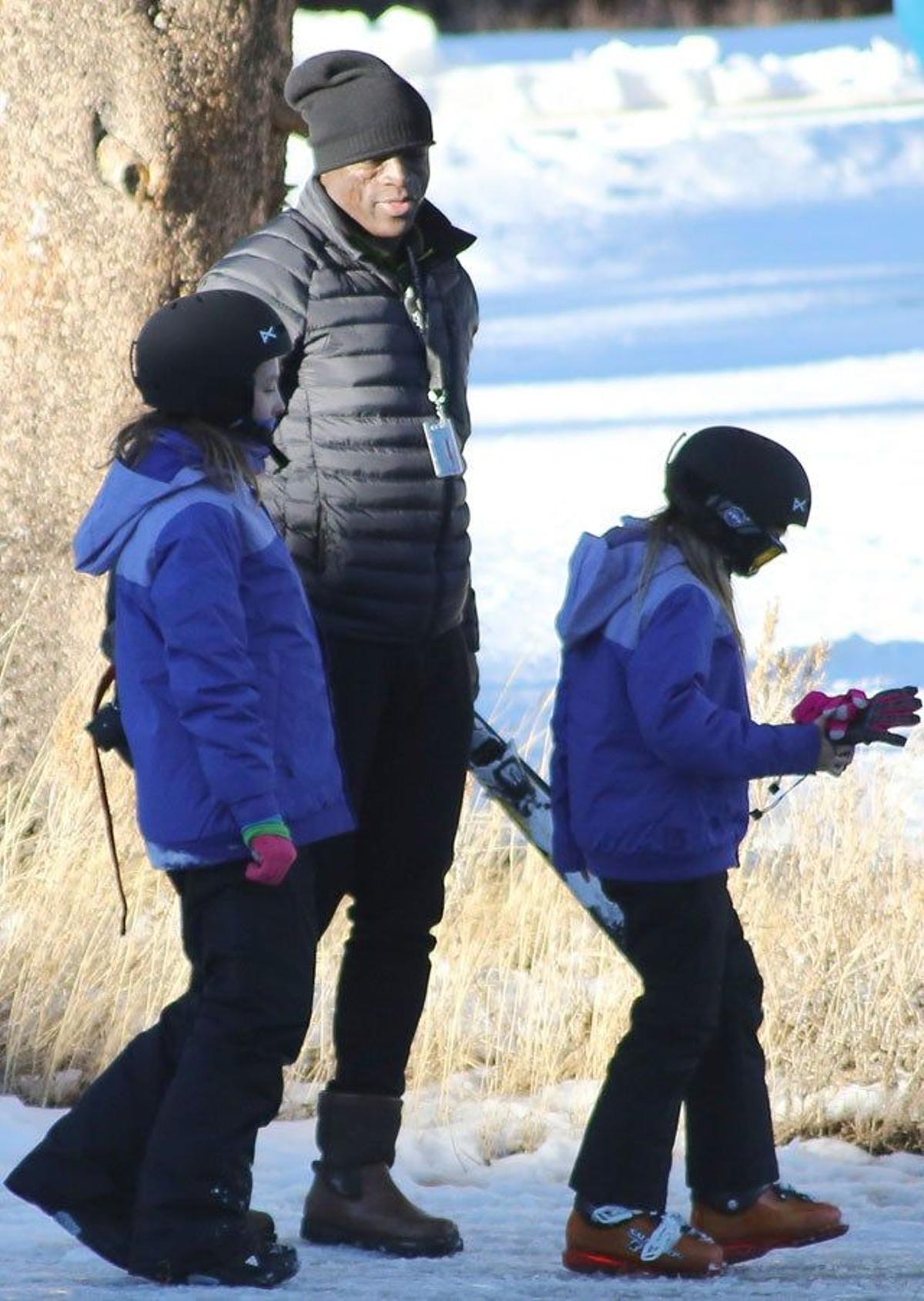 Seal con sus hijos en el resort de Mammoth Mountain en California