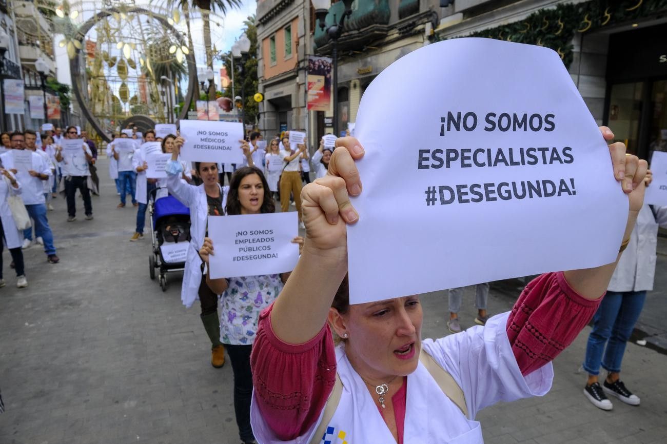 Marea Blanca, por la consolidación en la calle Triana en Las Palmas de Gran Canaria