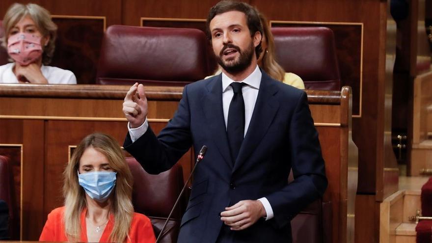 Casado tacha a Sánchez de &quot;antipatriota&quot; por &quot;alardear&quot; de no querer pactos con el PP