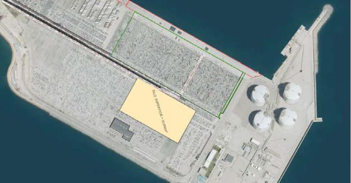 Espacio que ocupará el silo.