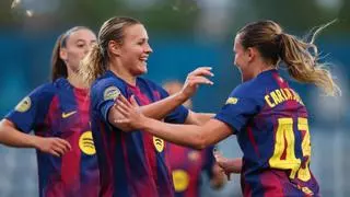 El Barça gana el derbi con las pequeñas y es campeón de Liga