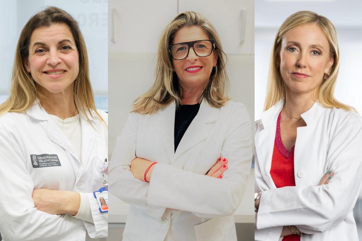 Las doctoras Mónica Romeu, Irene Cervelló y Carmina Vidal.
