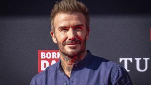 David Beckham, en un acto de Tudor en la base náutica del Port Vell del equipo  suizo de la Copa América de Vela Alinghi Red Bull Racing.