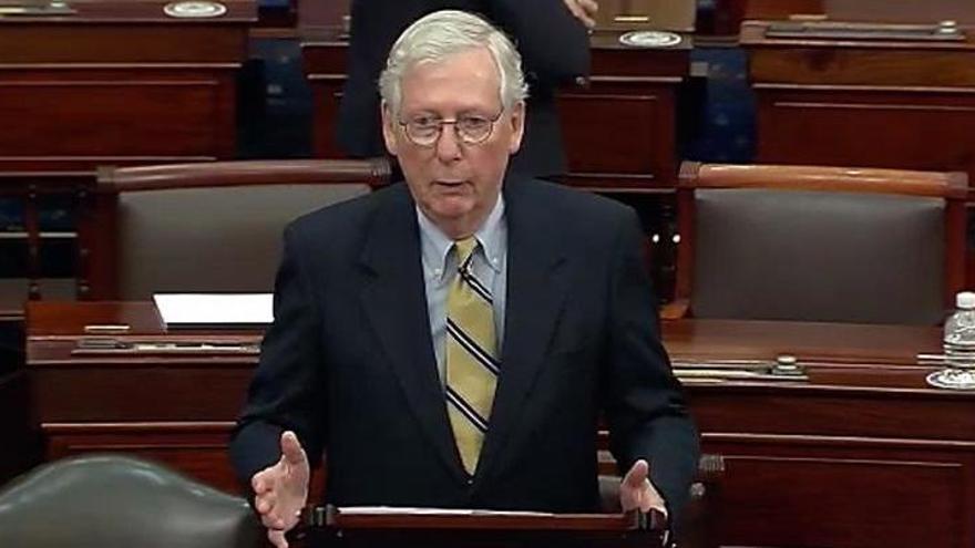 Mitch McConnell, líder republicano en el Senado.