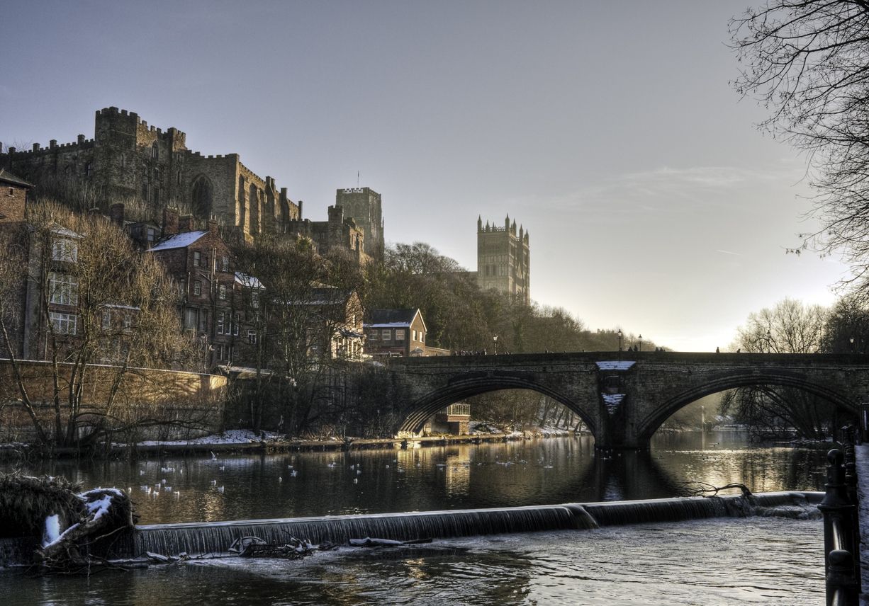Vista del Castillo y catedral, Durham, Reino Unido