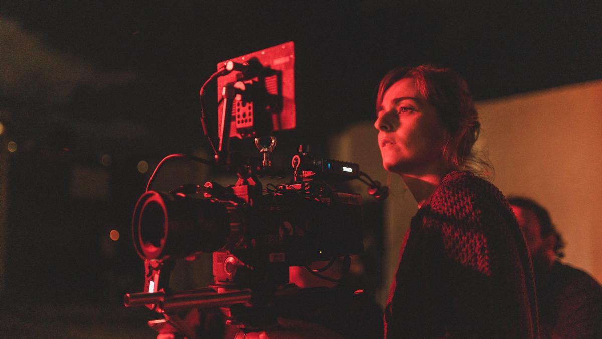 La directora de fotografía Zhana Yordanova, durante un rodaje.