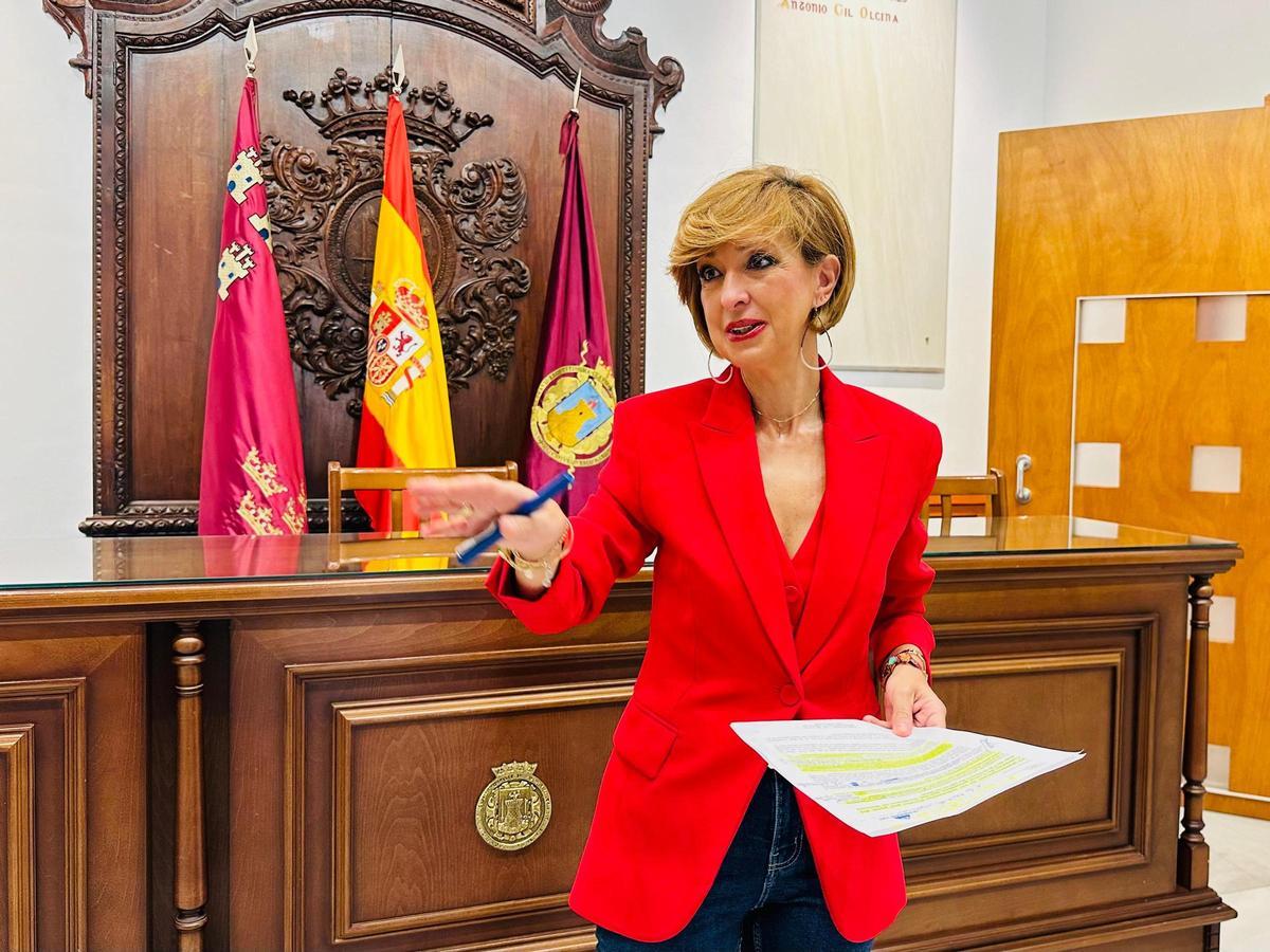 Belén Pérez, este miércoles en la Sala de Cabildos del Ayuntamiento.