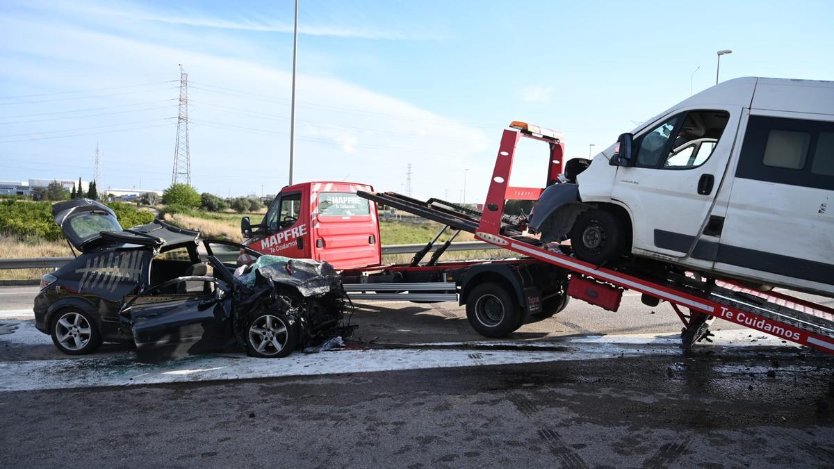 Grave accidente entre la N-340 y la CS-22 en Castelló