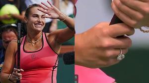 Aryna Sabalenka luce su nuevo anillo