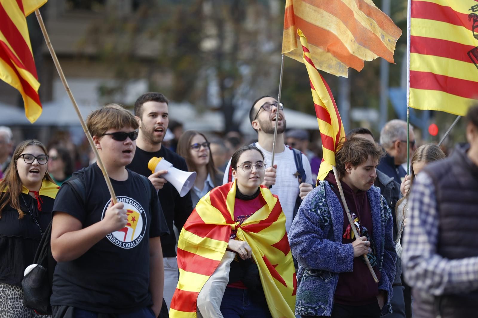 La manifestación 'Defensem la llengua, som País Valencià', en imágenes
