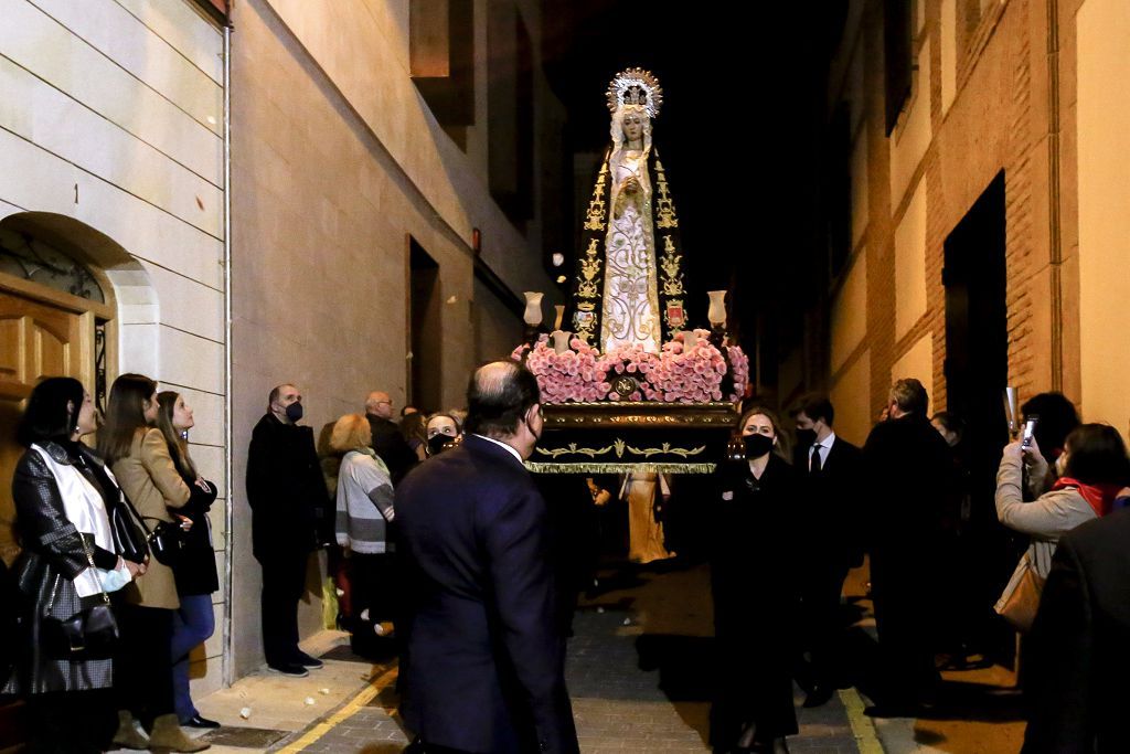 Semana Santa de Lorca 2022: Virgen de la Soledad del Paso Negro, iglesia y procesión