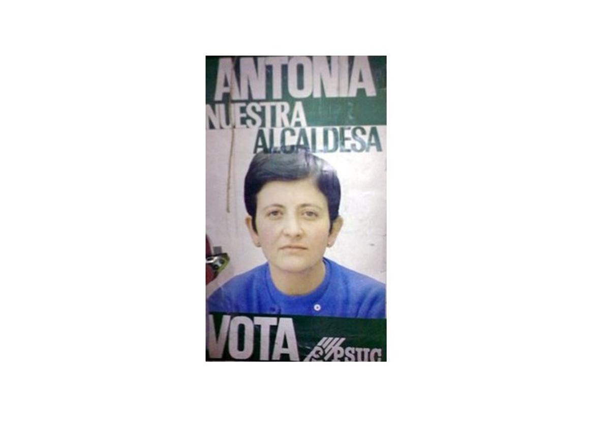 Cartel electoral de Antonia Castellana (PSUC) en las elecciones municipales de 1979 en Molins de Rei